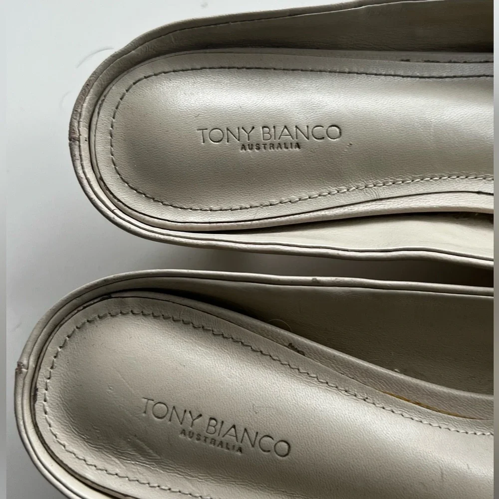 Tony Bianco Ivory Panther Mule Heels in 8.5 - Picture 5 of 5